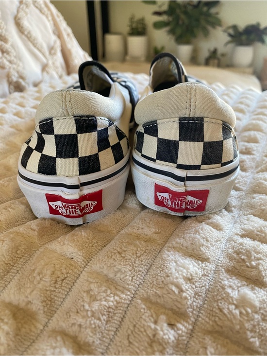 Vans Black and White Checkerboard Slip-On Loafers main image 1